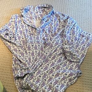 Roller Rabbit Purple and White Pajama Set